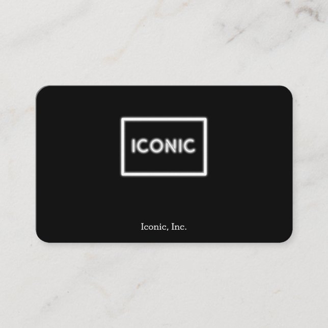 Glödande vit för Iconic neon Visitkort (Framsida)