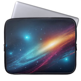Glödande yttre rymden stjärnhimmel Abstrakt kosmos Laptop Fodral