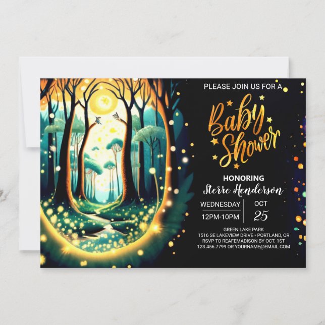 Gloddar Wonderland Dance Baby Shower Inbjudningar (Framsida)