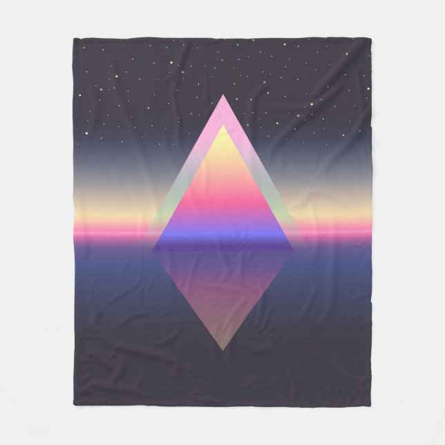 Gloddtriangel. Etherum-konceptet. futuristiska abs Fleecefilt (Framsidan)