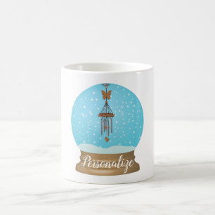 Gloden Butterfly windchime snö, unik vismisk Kaffemugg