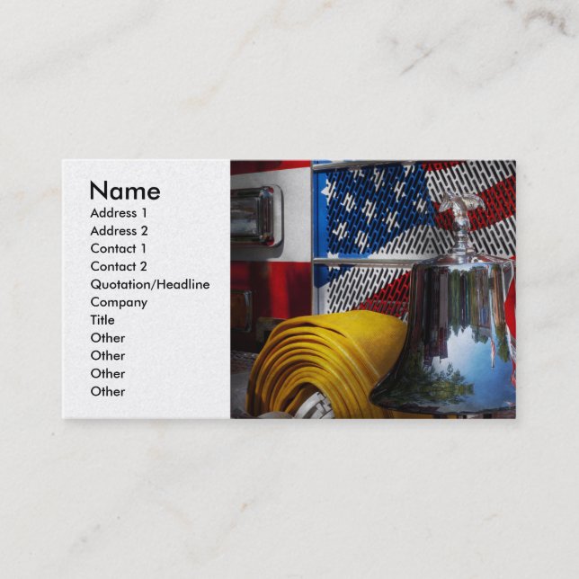 Glödhet brandman - visitkort (Framsida)