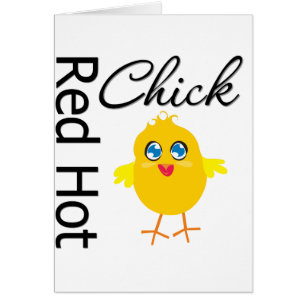 Glödhet chick 3 hälsningskort