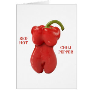 Glödhet Chilipeppar Hälsningskort
