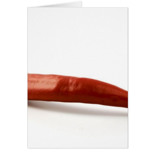Glödhet chilipeppar på vitbakgrund hälsningskort (Framsidan)