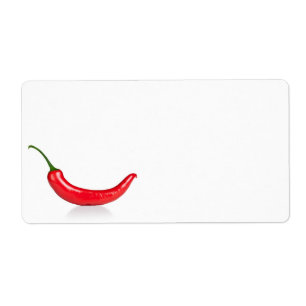 Glödhet chilipeppar som isoleras på vitbakgrund fraktsedel