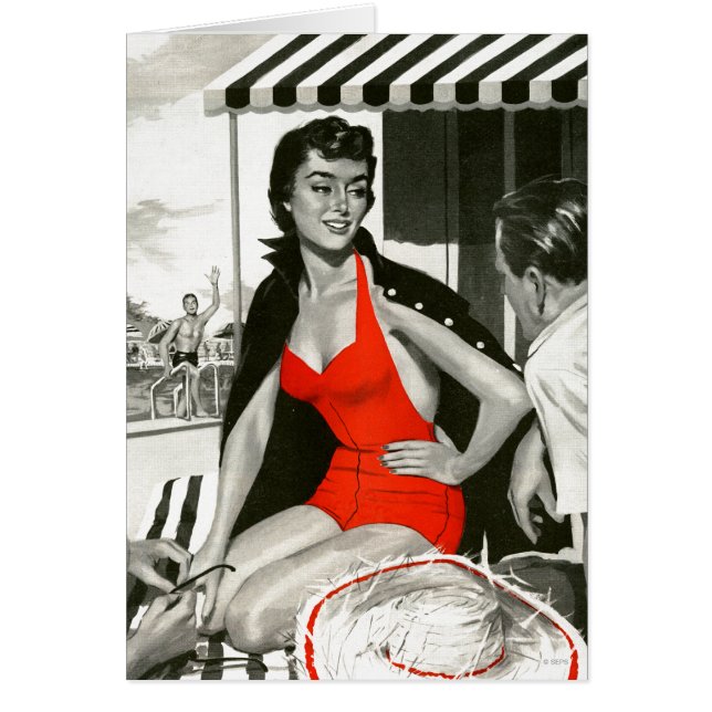 Glödhet kvinna OBS kort (Framsidan)