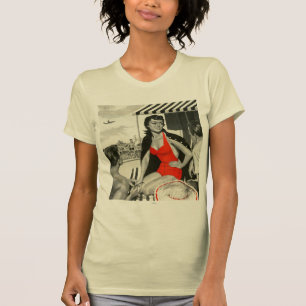 Glödhet kvinna t shirt