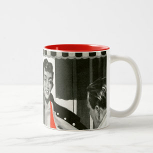 Glödhet kvinna Två-Tonad mugg