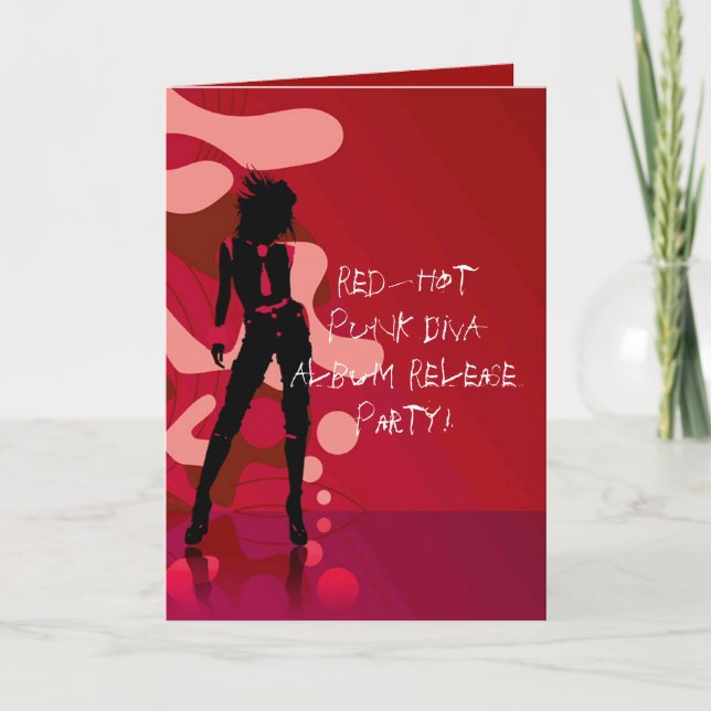 Glödhet Punk Diva mig Inbjudan (Framsida)