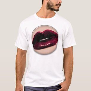 Glödhet Sparkling Kissable läppar Tee Shirt