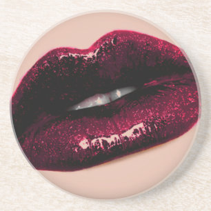 Glödhet Sparkling Kissable läppar Underlägg
