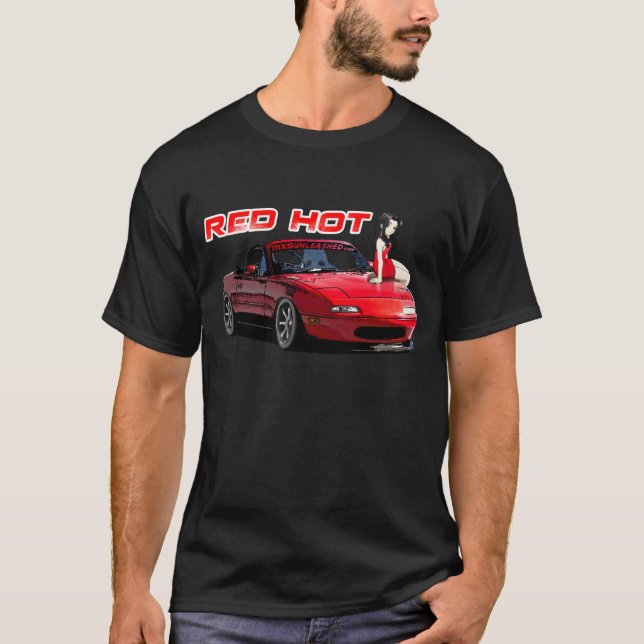 Glödheta Miata MX-5 T-shirt (Framsida)