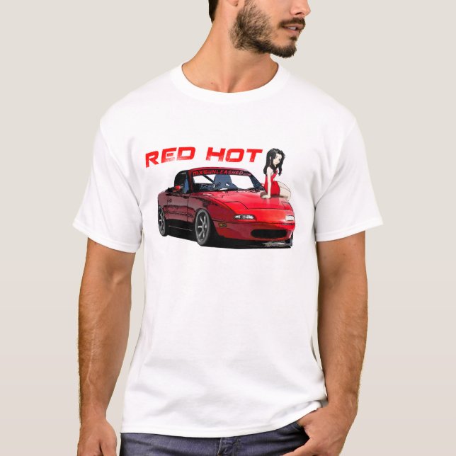 Glödheta Miata MX-5 Tee Shirt (Framsida)