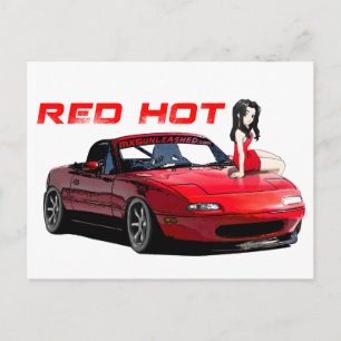 Glödheta Miata MX-5 Vykort