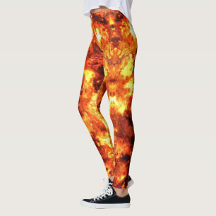 Glödhett avfyra leggings