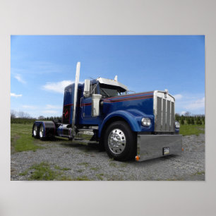 "Glödhett & blått" Kenworth en modellera Poster