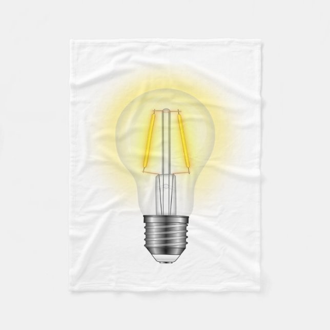Glödlampa Fleecefilt (Framsidan)