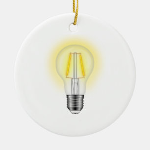 Glödlampa Julgransprydnad Keramik