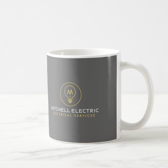 GLÖDLAMPA MONOGRAM LOGO för ELINSTALLATÖRER Kaffemugg (Höger)