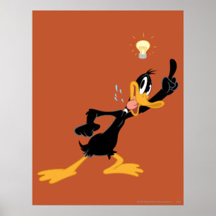 Glödlampa över DAFFY DUCK™s huvud Poster
