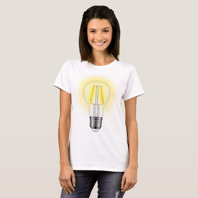 Glödlampa T-shirt (Hel framsida)