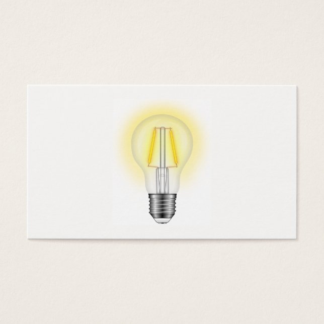 Glödlampa Visitkort (Framsidan)