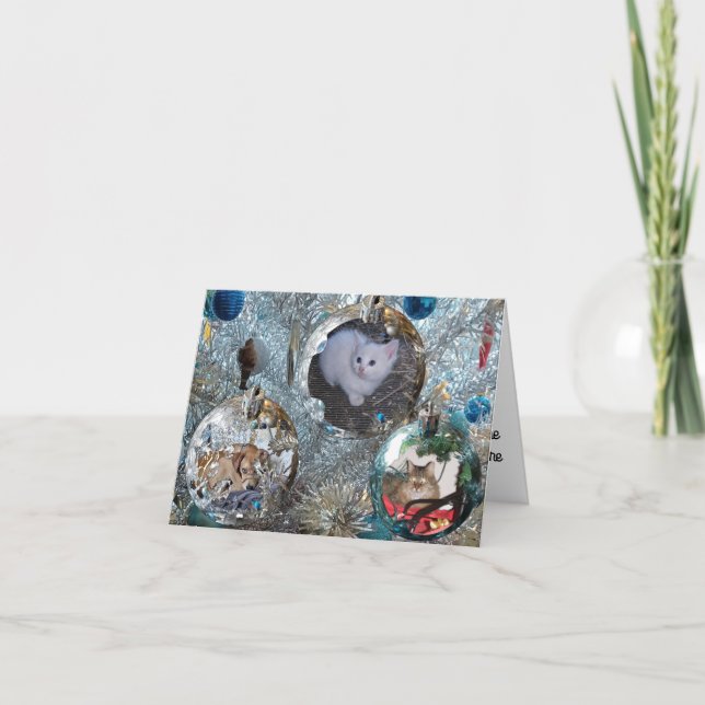 Glödlampor till Tinsel Tree-kort Kort (Framsida)