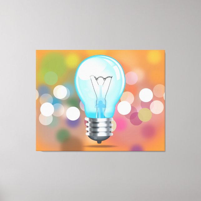Glödlampslampa Canvastryck (Framsida)