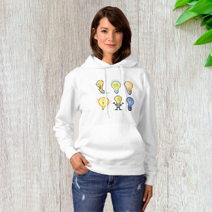 Glödlampstecken Womens Hoodie T Shirt
