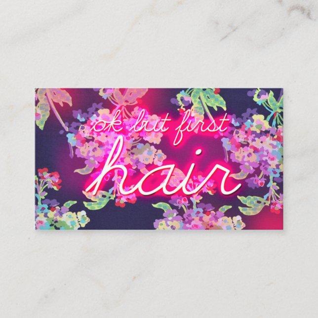 GlödOk men hår för 311 neon Visitkort (Framsida)