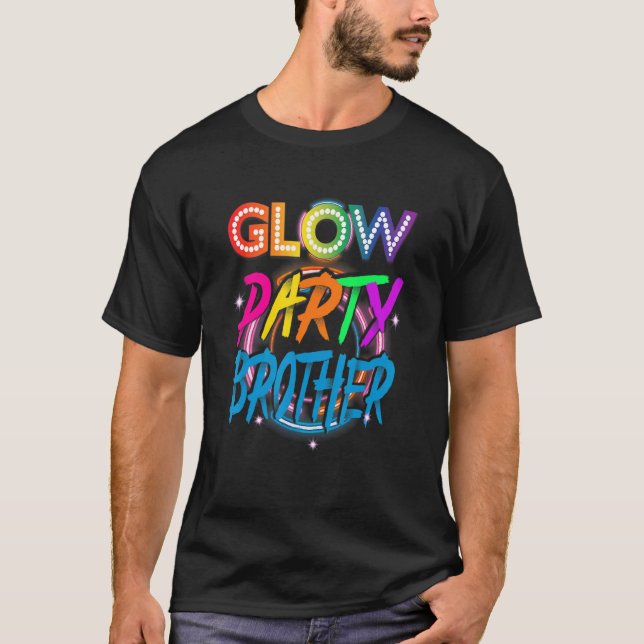 Glödsklöpeinställningseffektglöd för Party-brother T Shirt (Framsida)