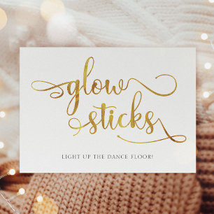 "Glödstift" guld faux foil Bröllop-tecken Poster
