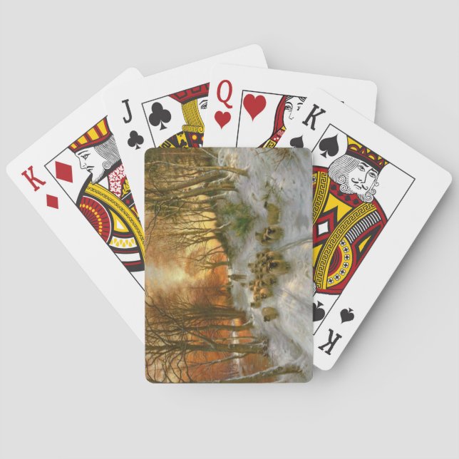 Glödtrådar av kvällstimmar spel kort (Baksidan)