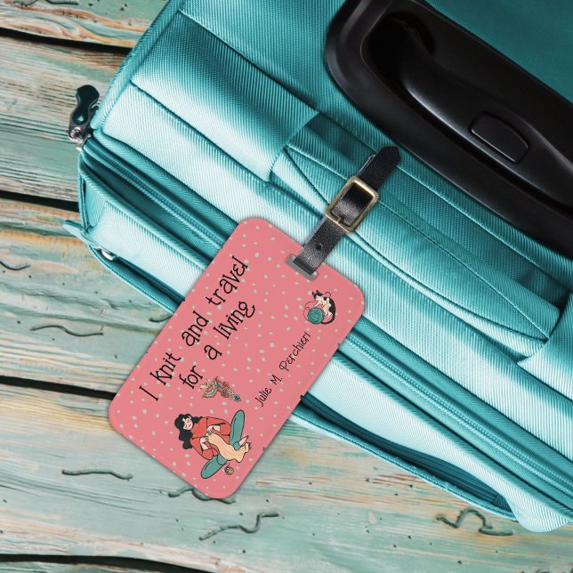 Glödtrådsåterutseende för rosa prickgarn bagagebricka (Skapare uppladdad)