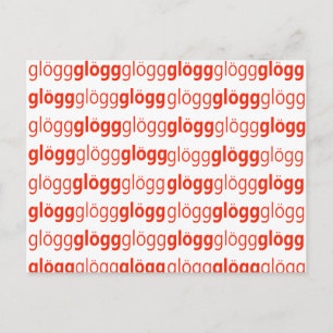 Glogg Glogg Glogg Funny Svenska Vykort