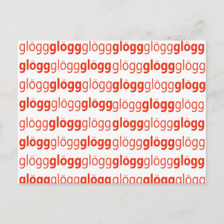 Glogg Glogg Glogg Funny Svenska Vykort