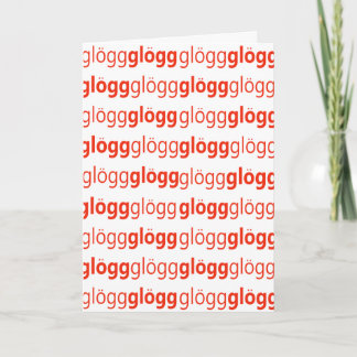Glogg Glogg Glogg rolig svensk Helgkort