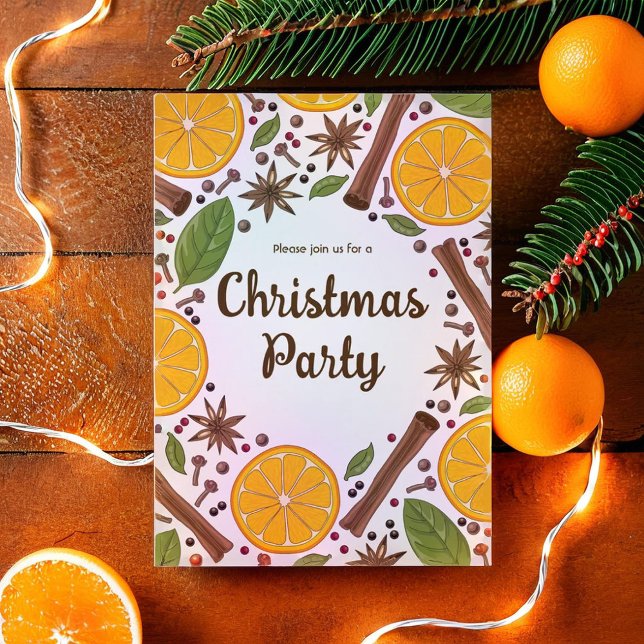 Glögg kryddig jul- inbjudningar (Christmas mulled wine spicy invitation)