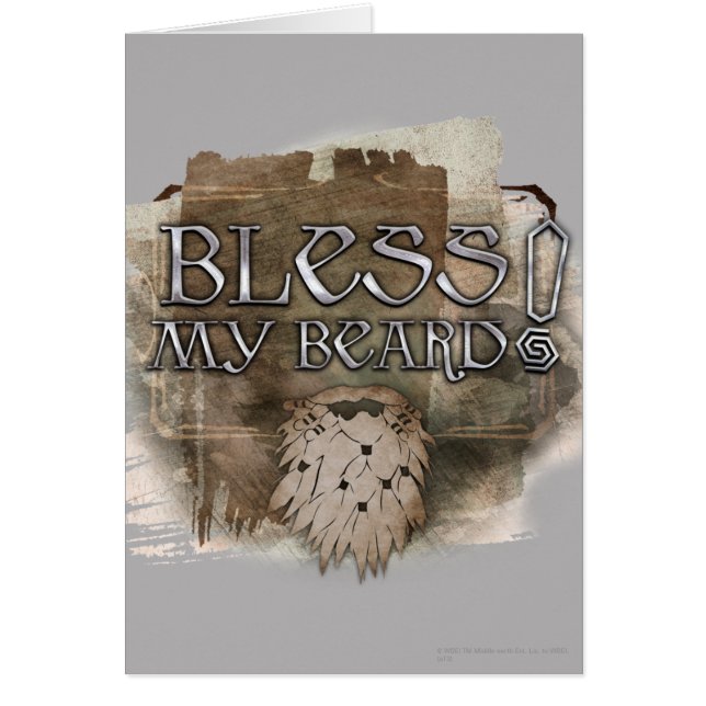 Gloin - Bless My Beard Hälsningskort (Framsidan)
