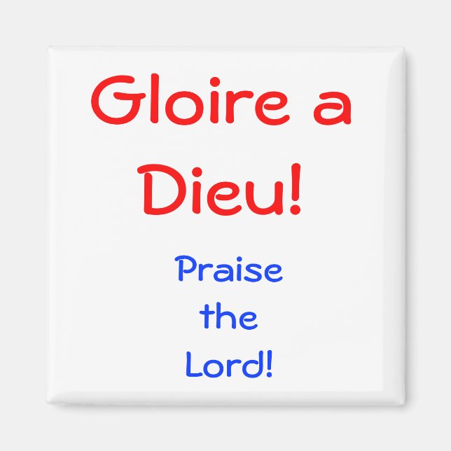 Gloire a Dieu! Magnet (Framsidan)