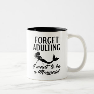 Glöm Adulting Sjöjungfru Två-Tonad Mugg