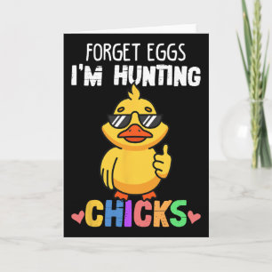 Glöm Ägg Jag Jagar Kycklingar Rolig Påsk Pojkar Ti Kort