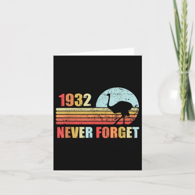 Glöm aldrig 1932 Underbar Emu Krig Funny Australia Kort (Framsida)