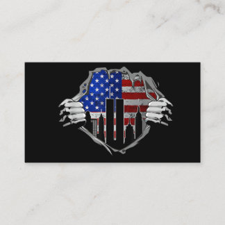 Glöm aldrig 21-årsjubileet amerikansk flagga visitkort