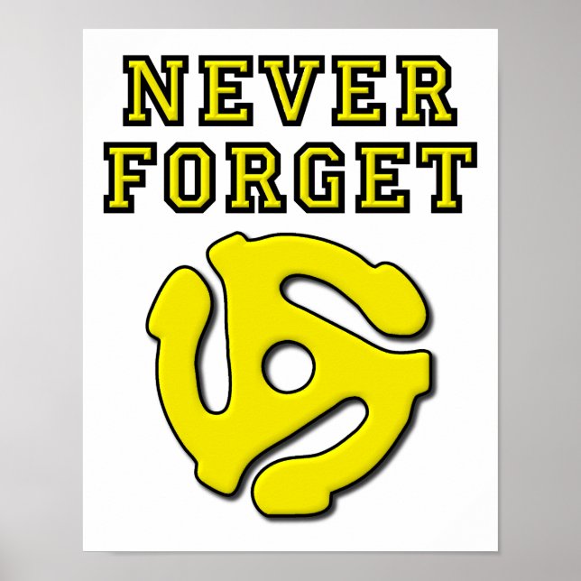 Glöm Aldrig 45 Rolig Poster (Framsidan)