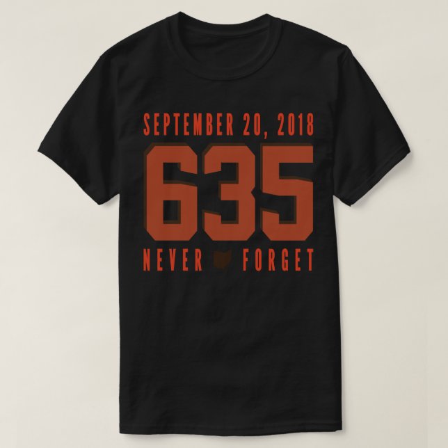 Glöm aldrig 635 BrownOrange T Shirt (Design framsida)