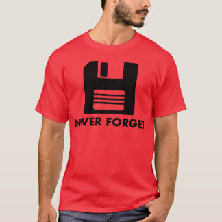 Glöm aldrig 80-talsdiskettvän t shirt