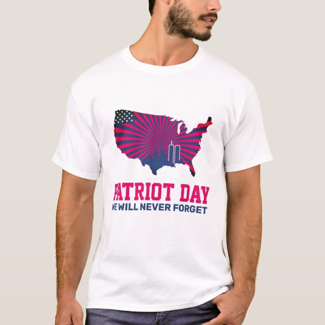 Glöm aldrig 911 20-årsdagen av patriotdagen 2021 t shirt (Framsida)