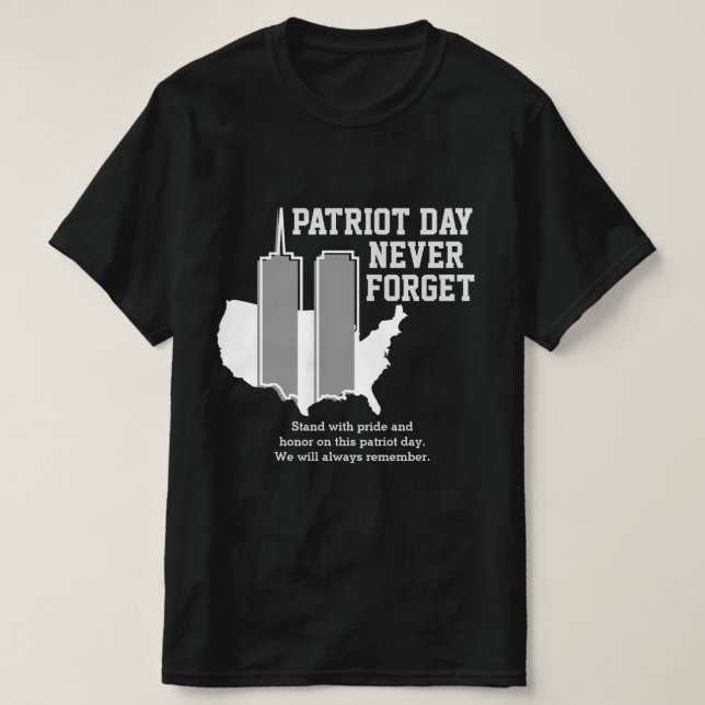 Glöm aldrig 911 20-årsdagen av patriotdagen 2021 t shirt (Design framsida)